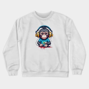 cute monkey colourfull Crewneck Sweatshirt